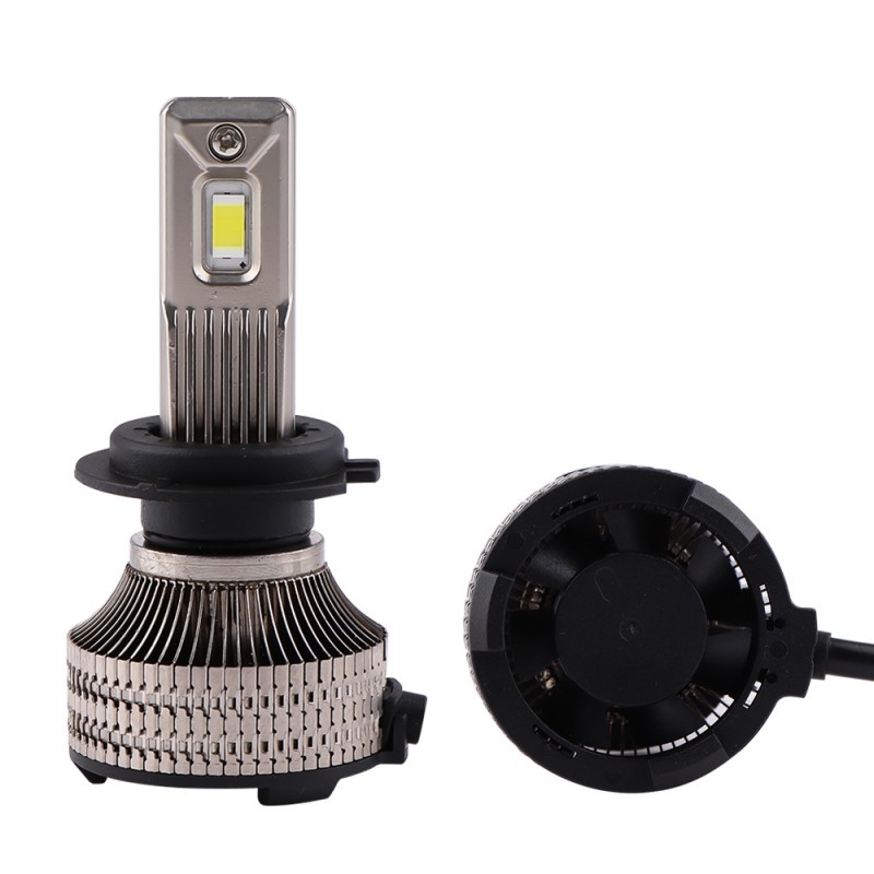 Set 2 LED-uri Auto Techstar® P30, H7, 80w, 14000 Lumeni, 6500K, AUTO, 12-24 Volti, CSP, Canbus, Miez Cupru, Radiator Aluminiu - 1 | YEO