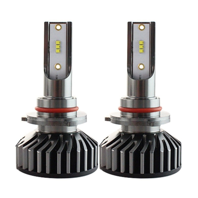 Set 2 LED-uri Auto Techstar® P8, 9005, 40w, 4000 Lumeni, 6500K, AUTO, 12-24 Volti, ZES, Canbus, Miez Cupru, Radiator Aluminiu