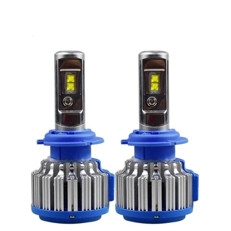 Set 2 LED-uri Auto Techstar® T1, 9012, 35w, 8000 Lumeni, 6000K, AUTO, 12-24 Volti, CREE, Canbus, Radiator Aluminiu