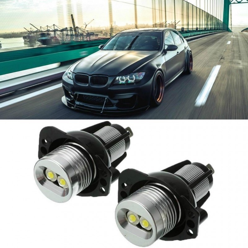 Set 2 LED-uri Marker Techstar® Angel Eyes, 6W, BMW E90,E91, 6500K, Aluminiu - 3 | YEO