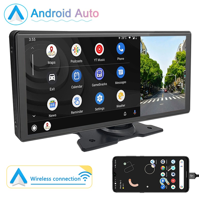 Sistem Multimedia Auto cu Navigatie GPS Techstar® 9001 cu Android 12, Compatibil Carplay si Android Auto, Camera Marsarier, Display 9.3