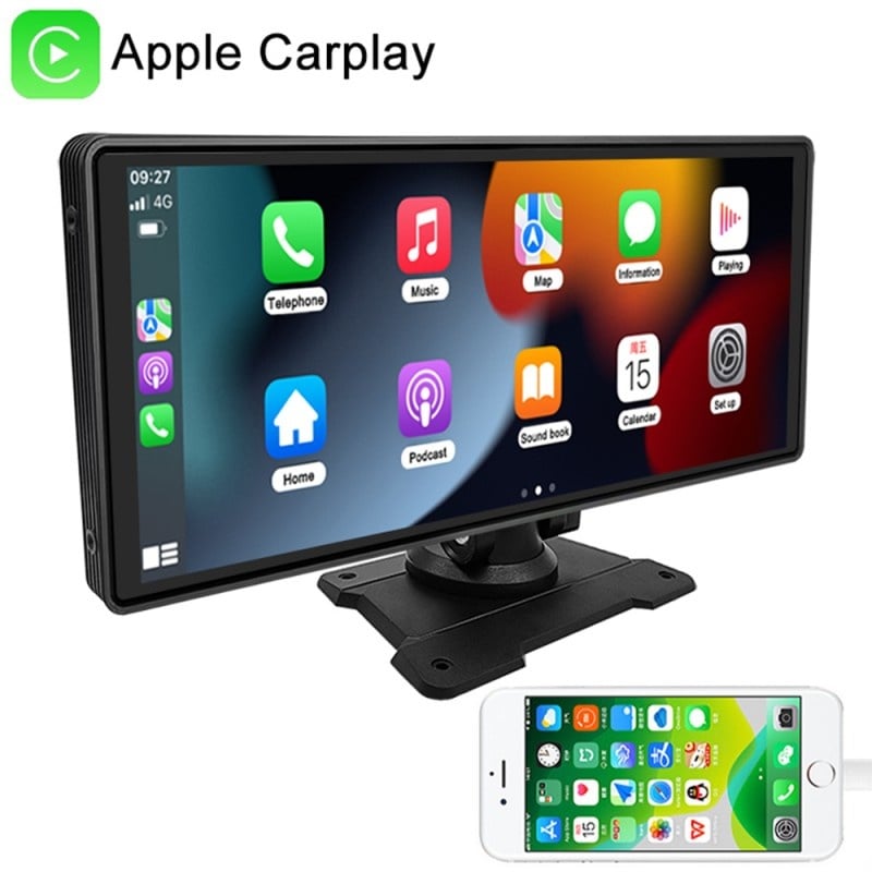 Sistem Multimedia Techstar® Apple Carplay/Android 9003D, Ecran Tactil, 9.3 Inch 1024x600 HD IPS, Bluetooth, Mirror Link, Card TF, USB, AUX, Negru - 3 | YEO