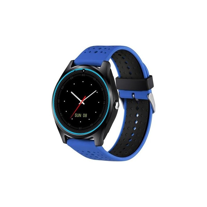 Smartwatch MTK V9 cu Bluetooth si Camera Foto Compatibil Sim si MicroSD Albastru