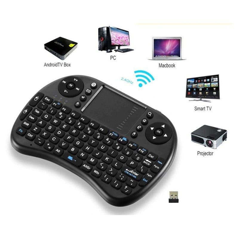 Tastatura Iluminata Wireless Techstar® i8, Air Mouse, cu Touchpad, pentru TV Box si Mini PC, Android TV, Smart TV, PC, Laptop - 3 | YEO