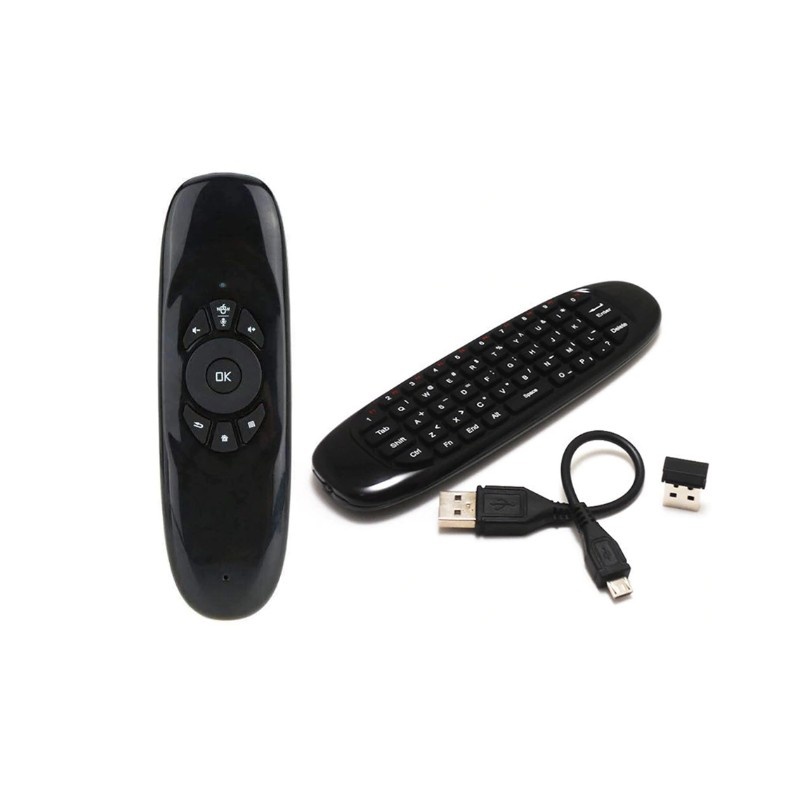 Tastatura Wireless Techstar® R15, QWERTY, Air Mouse, Telecomanda Mini, Wireless 2.4G, Gyroscop, pentru IR PC, Smart TV, Android Box - 1 | YEO