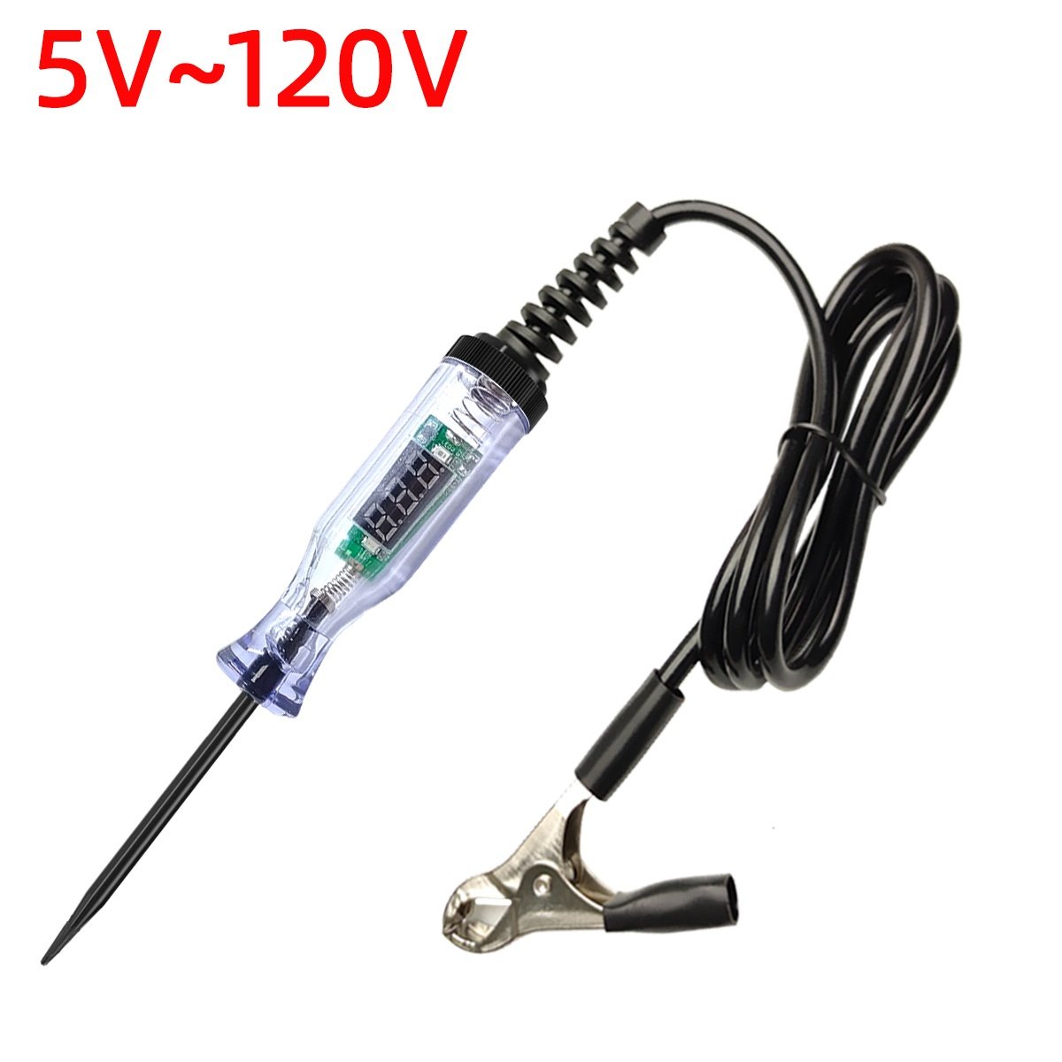 Tester Circuit Electric Auto 6-24V cu Sonda si Cleme Techstar® - Ideal pentru Diagnosticare Baterii și Sisteme Auto - 1 | YEO