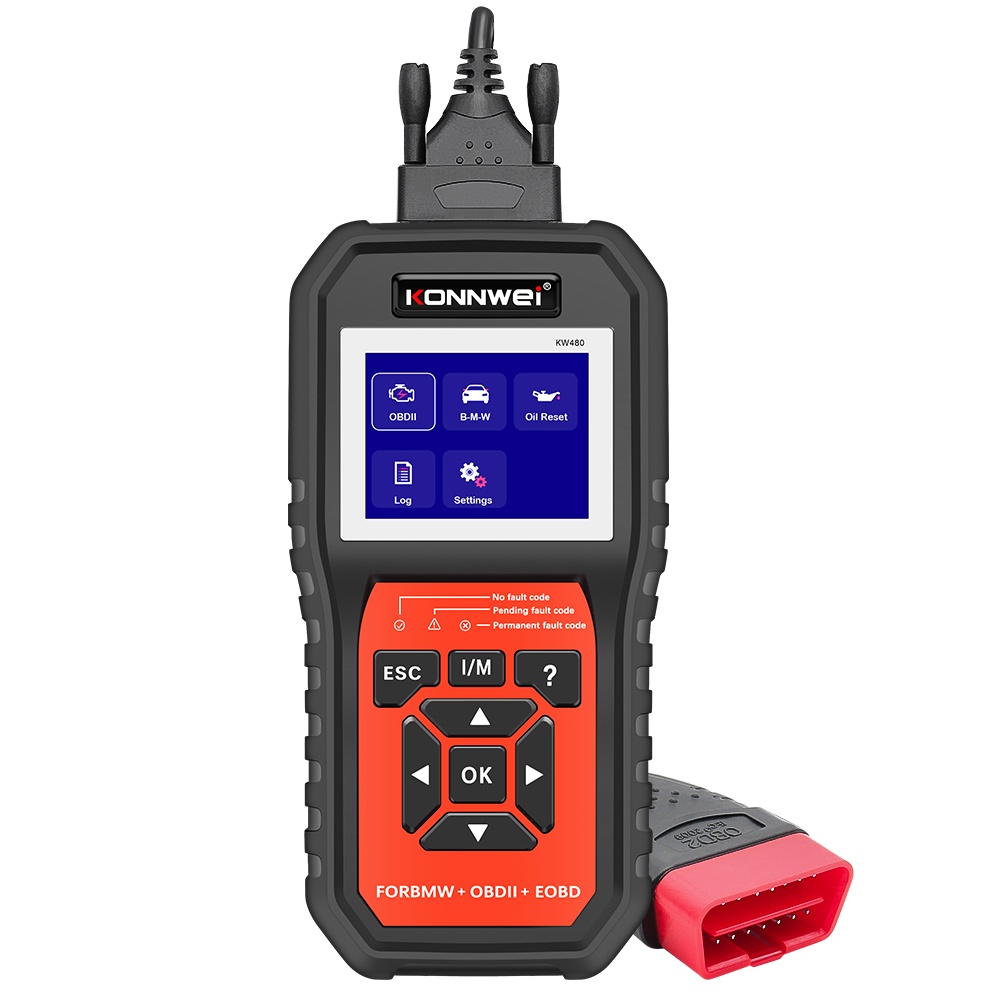 Tester Diagnoza Auto Konnwei KW480, Functii Complete pentru BMW, OBD2, Resetare Ulei, Citire Coduri, Test Motor, ABS, SRS, EVAP, Reset Ulei, Printare PC, Ecran 2.8 inch - 3 | YEO