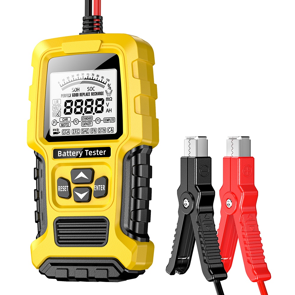 Tester Inteligent de Baterii Foxsur FBT-300, 12V/24V, pentru Auto și Motociclete, cu Ecran LCD 2.7