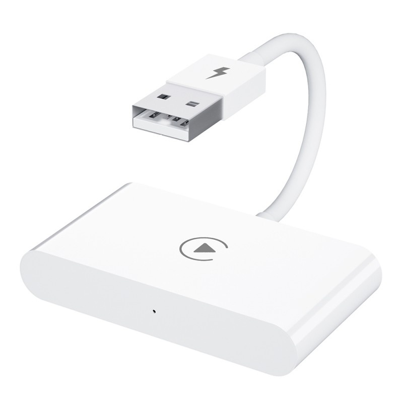Poze Adaptor Wireless Techstar® CTHT-020-2 Pentru Apple CarPlay Si IPhone IOS 10+, Dongle USB-Type C , WiFi 5G, Bluetooth, Conectare Automata, Alb