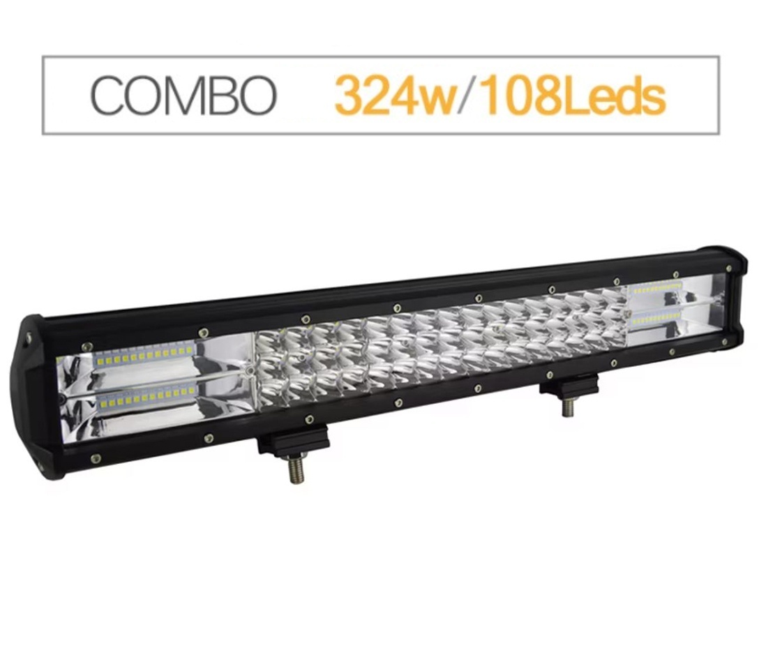 Bara proiectoare LED Auto Offroad Techstar® PNG3, 324W, 12V-24V, 6000 K, 6240 Lumeni, IP 67, 59 cm, Flood Beam 60° cu Leduri CREE XBD, Negru - 1 | YEO