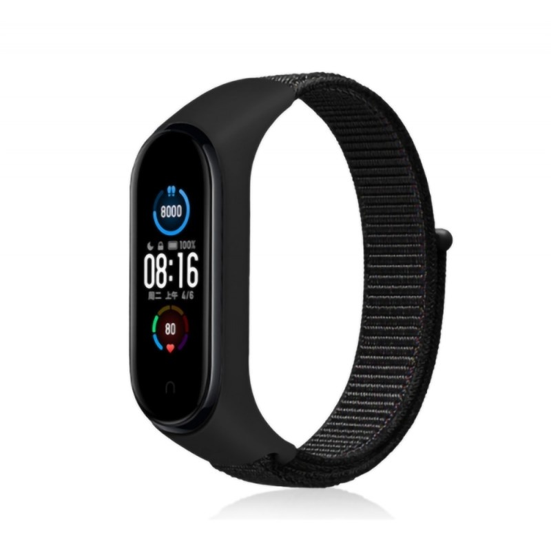 Bratara Sport M4 Techstar® Pentru Fitness, Monitorizarea Presiunii Sangelui si A Batailor Inimii, Nylon Negru