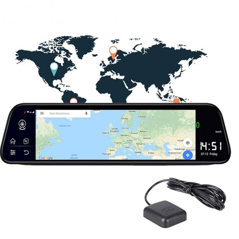 Camera Auto Dubla Tip Oglinda Techstar® Z9 Plus, Android 8.1, 4G