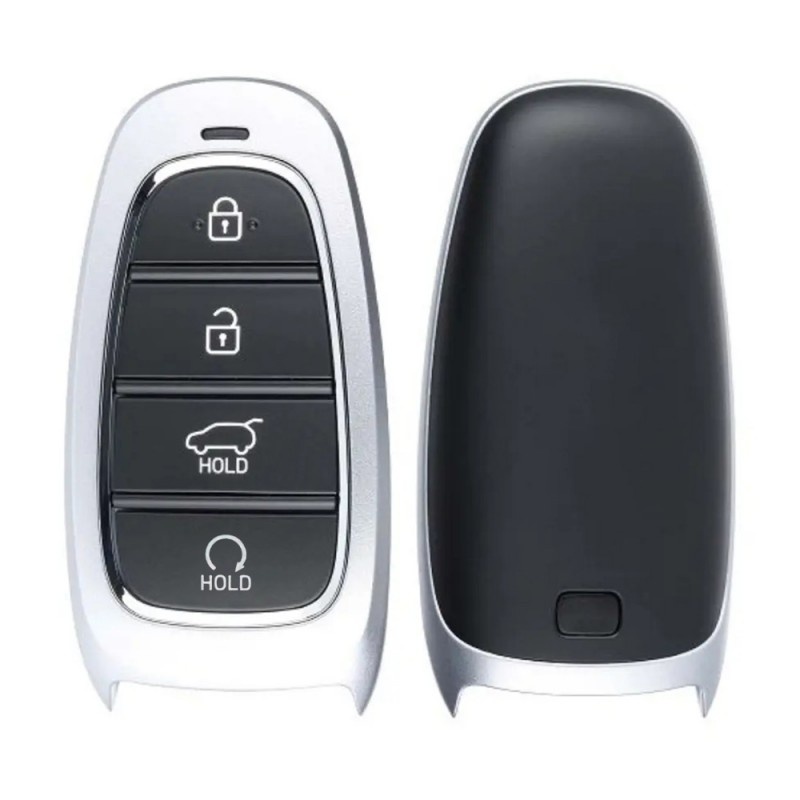 Carcasa cheie auto Techstar® pentru telecomanda inteligenta, compatibila cu Hyundai Tucson si Santa Fe, 4 butone, Gri/Negru - 1 | YEO