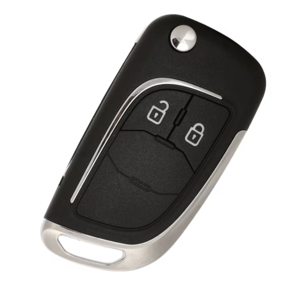 Carcasa Cheie Auto Transformare tip Briceag Techstar compatibila Opel Astra, Insignia, Meriva, Zafira, Vauxhall, Chevrolet Cruze – 2 Butoane, Elemente Cromate - imagine 2