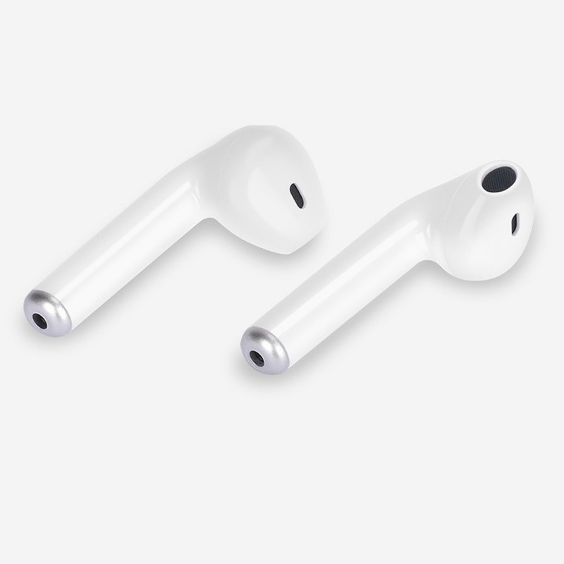 Casti Audio Wireless cu Bluetooth Techstar® TWS i7S Albe Tip in-Ear pentru IOS si Android Dual Audio