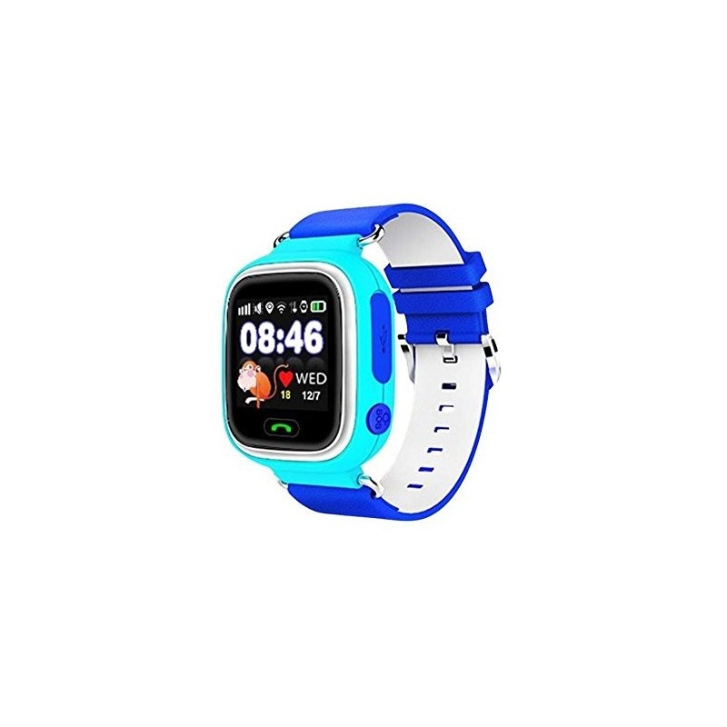 Poze Ceas Smartwatch pentru Copii Albastru Q90 Slot Cartela SIM, GPS Tracker, Wi-Fi, Buton Urgenta SOS, Monitorizare Live