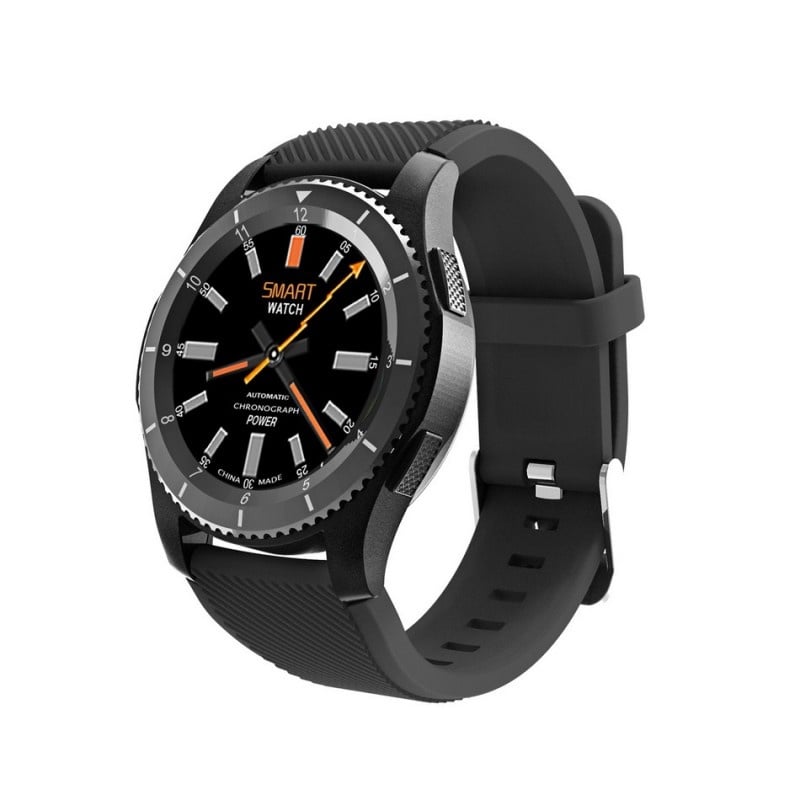 Ceas Smartwatch Techstar® DT No.1 G8, MTK2502, Bluetooth 4.0, SIM, Notificari, Monitorizare Puls, Culoare Negru - 1 | YEO