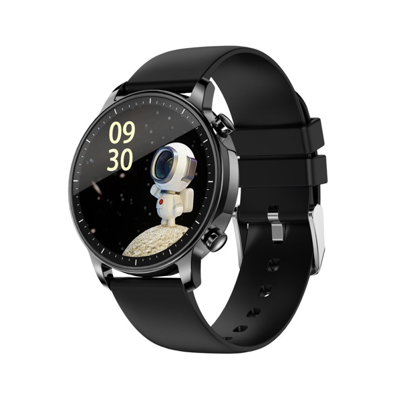 Ceas Smartwatch Techstar® V23, 1.3 inch IPS, Monitorizare Puls, Tensiune, Sedentarism, Bluetooth 5.1, IP67, Negru