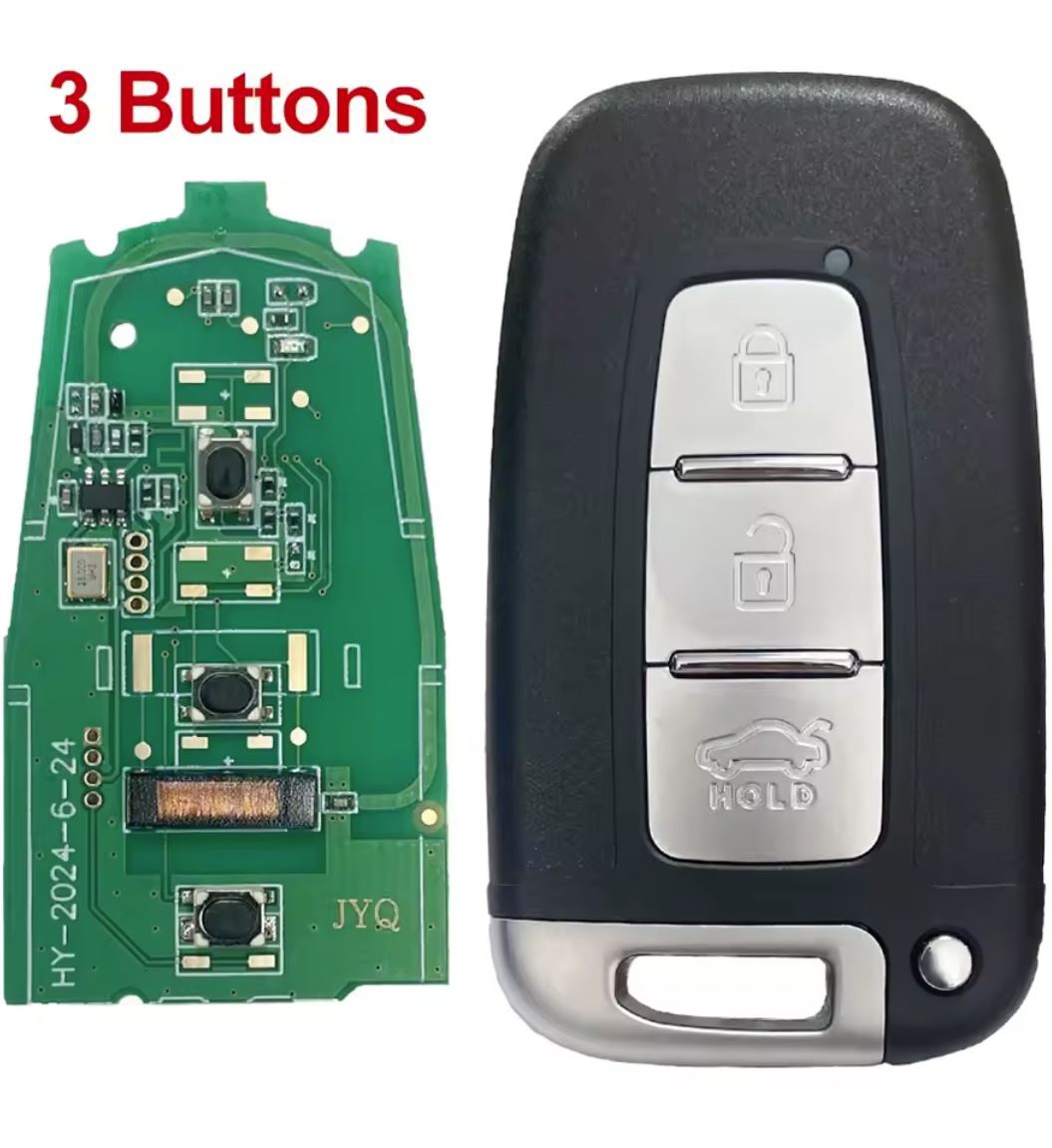 Cheie auto completa cu telecomanda Techstar compatibila cu Hyundai i20, i30, Sonata, Elantra, ix35, 3 butoane, 433 MHz, FCC SY5HMFNA04, 8325A-RBFNA433-SY5RBFNA433, PCF7952L, ID46, lama HYN14 - imagine 4