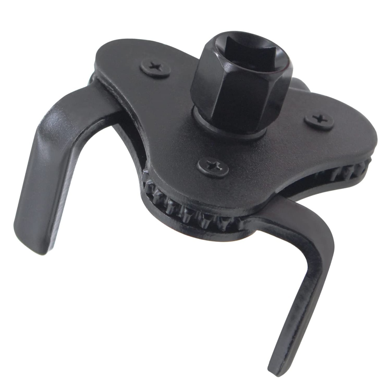 Cheie universala pentru filtru de ulei, 3 brate, Negru, reglabila 55–108 mm, functionare in ambele sensuri, antrenare dubla 1/2