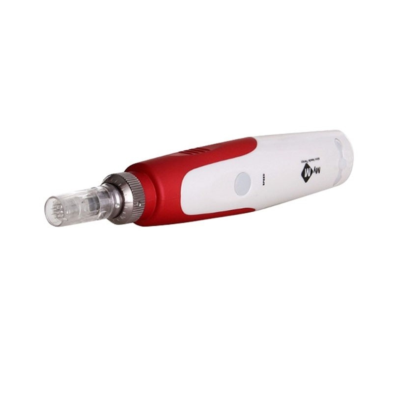 Poze DermaPen Techstar® Dr Pen N2W, 2 Capete de Rezerva, Ace Otel Inoxidabil, Corp Plastic, Ergonomic, Regenerare Piele, Lifting, Viteza Reglabila, 5 Viteze, Alb-Rosu