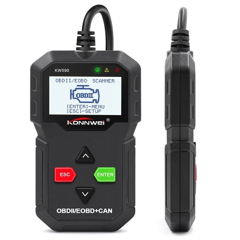 Diagnoza OBD2 KONNWEI KW590, Black, Afisare Erori si Descriere, Resetari, Live Data, ELM 327 OBDII Resigilat - 2 | YEO