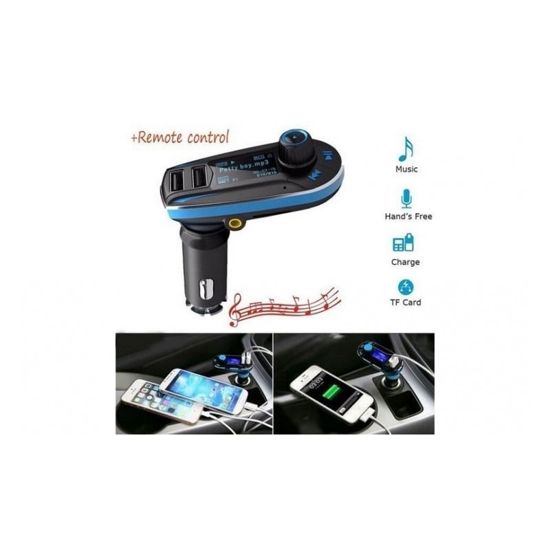 Modulator FM si Car Kit, BG01 cu Telecomanda, compatibil MicroSD, 2x USB, jack 3.5mm - 2 | YEO