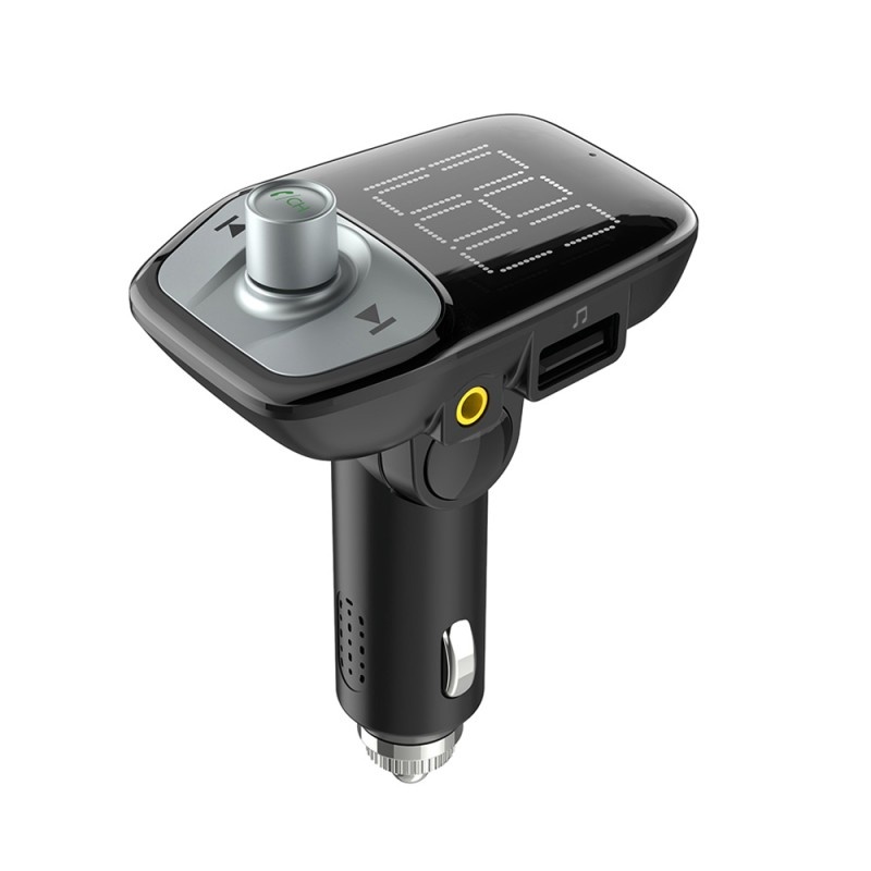 Modulator FM Techstar® T17B, Wireless, Bluetooth 4.2, Microfon Integrat, FM Transmitator, Voltaj Baterie, USB, Slot MicroSD, AUX