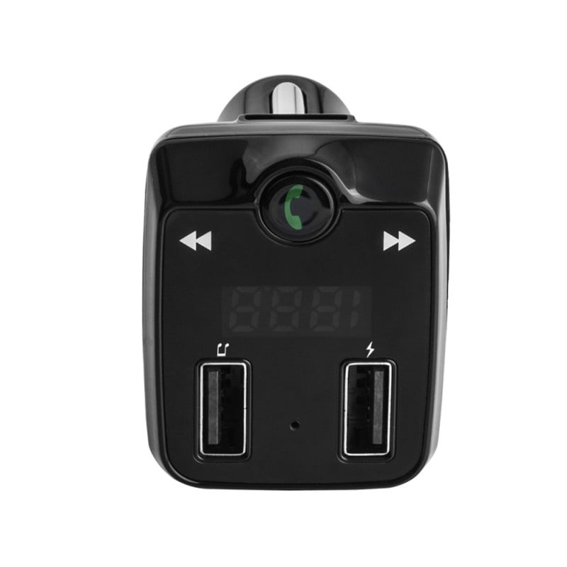 Modulator FM Techstar® T22, Wireless, Bluetooth 4.2, Microfon Integrat, Quick Charge, Afisare Voltaj, Slot MicroSD - 2 | YEO