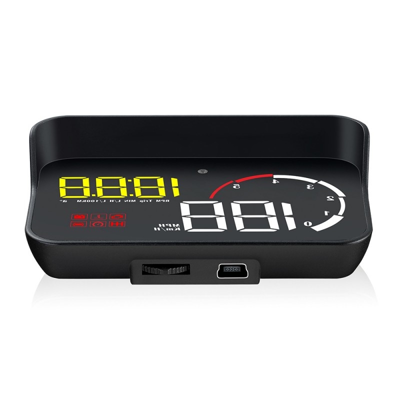 Proiector informatii de bord pe parbriz, Head Up Display Techstar® OBD II, M10, display 3,5 inch, proiectie afisaj bord pe parbriz, turatia, viteza, temperatura apei, kilometrajul - 1 | YEO