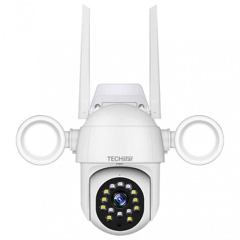 Resigilat Camera Supraveghere PTZ Techstar® D16B, 2MP, FullHD, Lumina IR si Proiector LED, Control Vertical + Orizontal, Audio Bidirectional, Detectarea Miscarii, ONVIF, P2P, Cloud, Slot MicroSD, Auto-Tracking - 2 | YEO