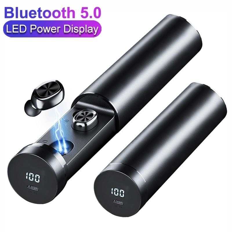 Resigilat Casti Wireless TWS B9 Techstar®, Bluetooth 5.0, Conexiune Instanta, HD 8D Audio, ACC, 300mAh, Touch, Negru