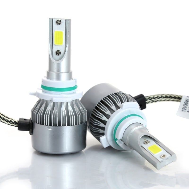 Set 2 LED-uri Auto Techstar® C6, 9006, 36w, 3800 Lumeni, 6500K, AUTO, 12-24 Volti, COB - 1 | YEO