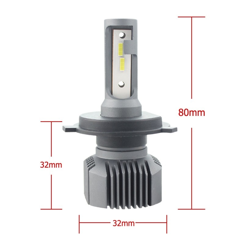Poze Set 2 LED-uri Auto Techstar® S1, H4, 40w, 4000 Lumeni, 6500K, AUTO, 12-24 Volti, CSP, Canbus, Radiator Aluminiu