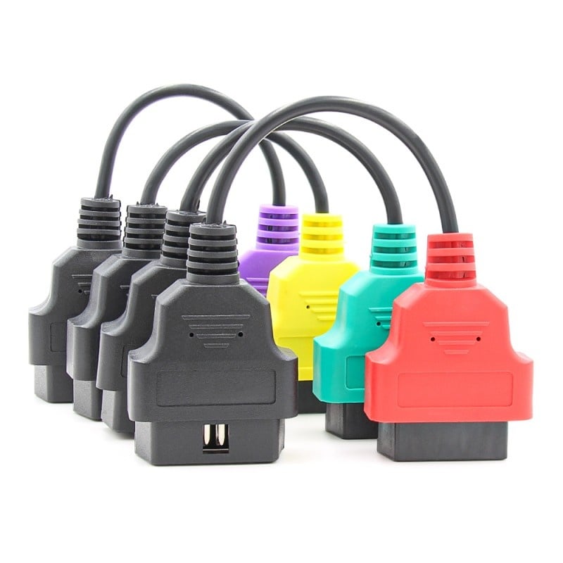 Set 4 Cabluri Adaptoare Auto Fiat, la OBD2 16 Pin - 1 | YEO