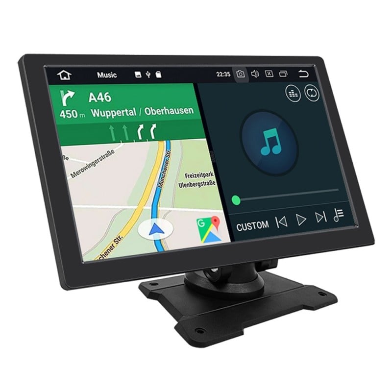 Sistem Multimedia Techstar® Apple Carplay/Android 9001P, Ecran Tactil, 9 Inch 1024x600 HD IPS, Bluetooth, Mirror Link, Card TF, USB, AUX, Negru - 3 | YEO