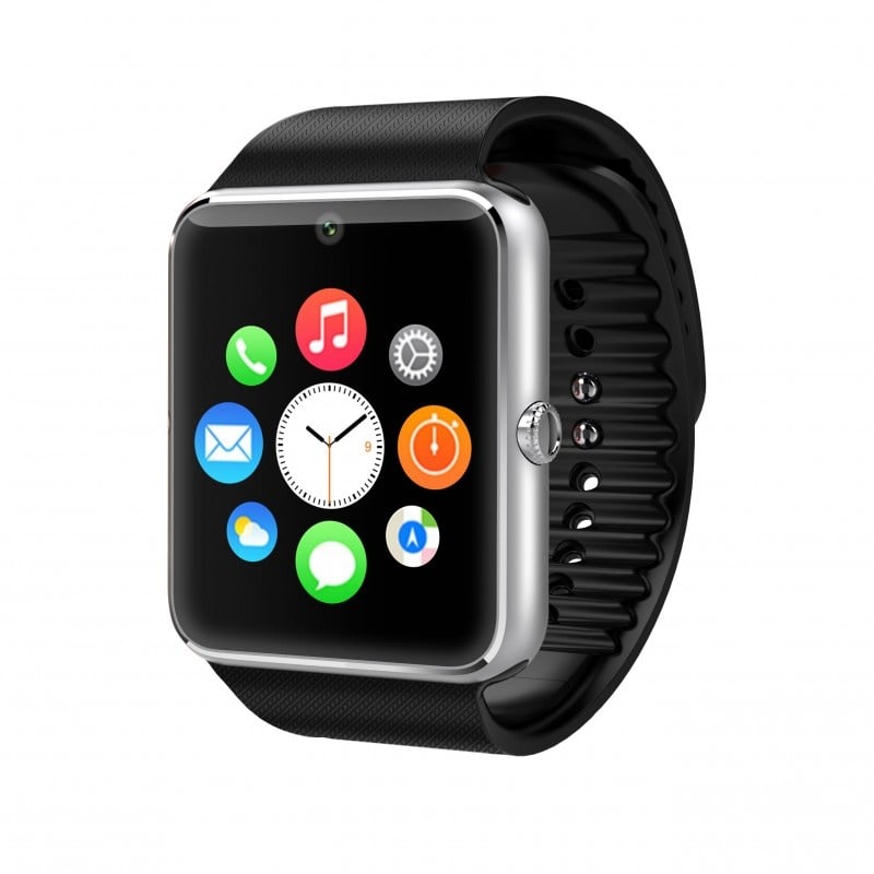 Smartwatch U-Watch GT08 Bluetooth Negru-Argintiu, Compatibil SIM, MicroSD - 3 | YEO