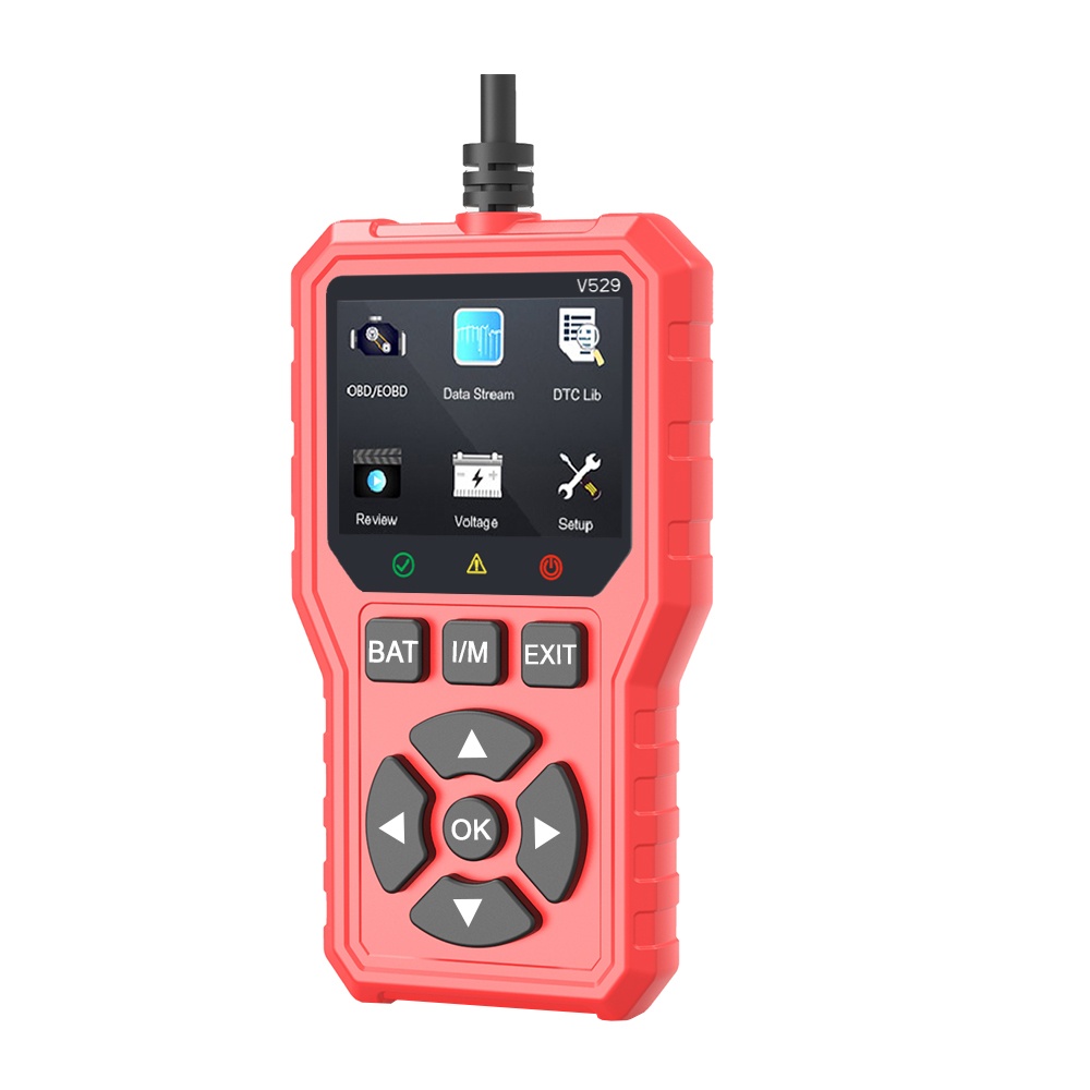 Tester auto diagnoza OBD2 Foxsur V529, test baterie, DTC Lookup, 10 limbi, coduri motor, senzor O2, EVAP, Freeze Frame, I/M, Portocaliu - 2 | YEO