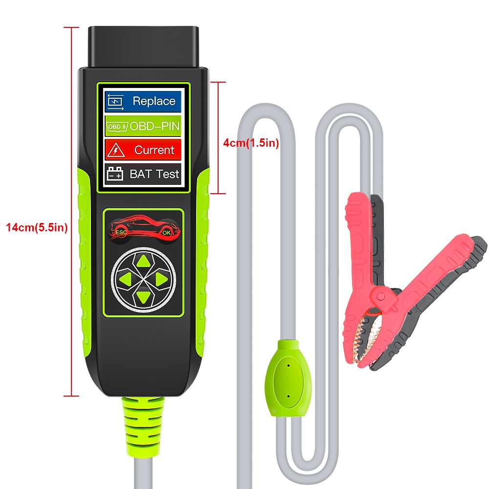Tester auto Topdiag BT400 4 in 1, test baterie, tensiune pini OBD2, pierderi curent, asistenta inlocuire acumulator, cranking, incarcare, 12V/24V - 2 | YEO