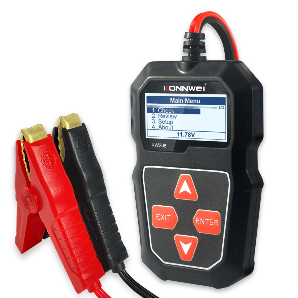 Tester Baterie Alternator Auto KONNWEI KW208, 12V, Test Incarcare, Pornire, Cranking, AGM, GEL, LiFePO4, afisaj LCD - 1 | YEO