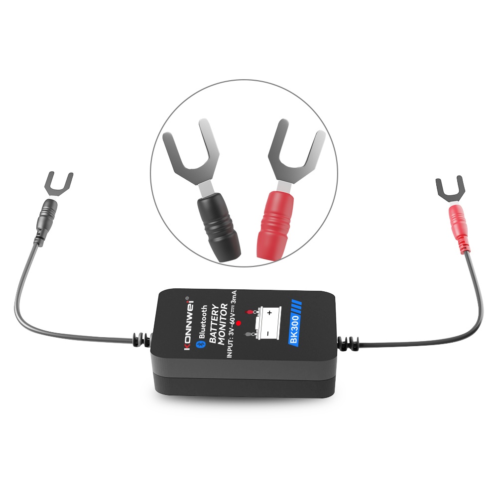 Tester Baterie Auto Inteligent cu Bluetooth 5.0 KONNWEI BK300, Aplicatie Telefon, Android si iOS, Monitor Baterie Wireless 12V 24V, Incarcare, Tensiune - 1 | YEO