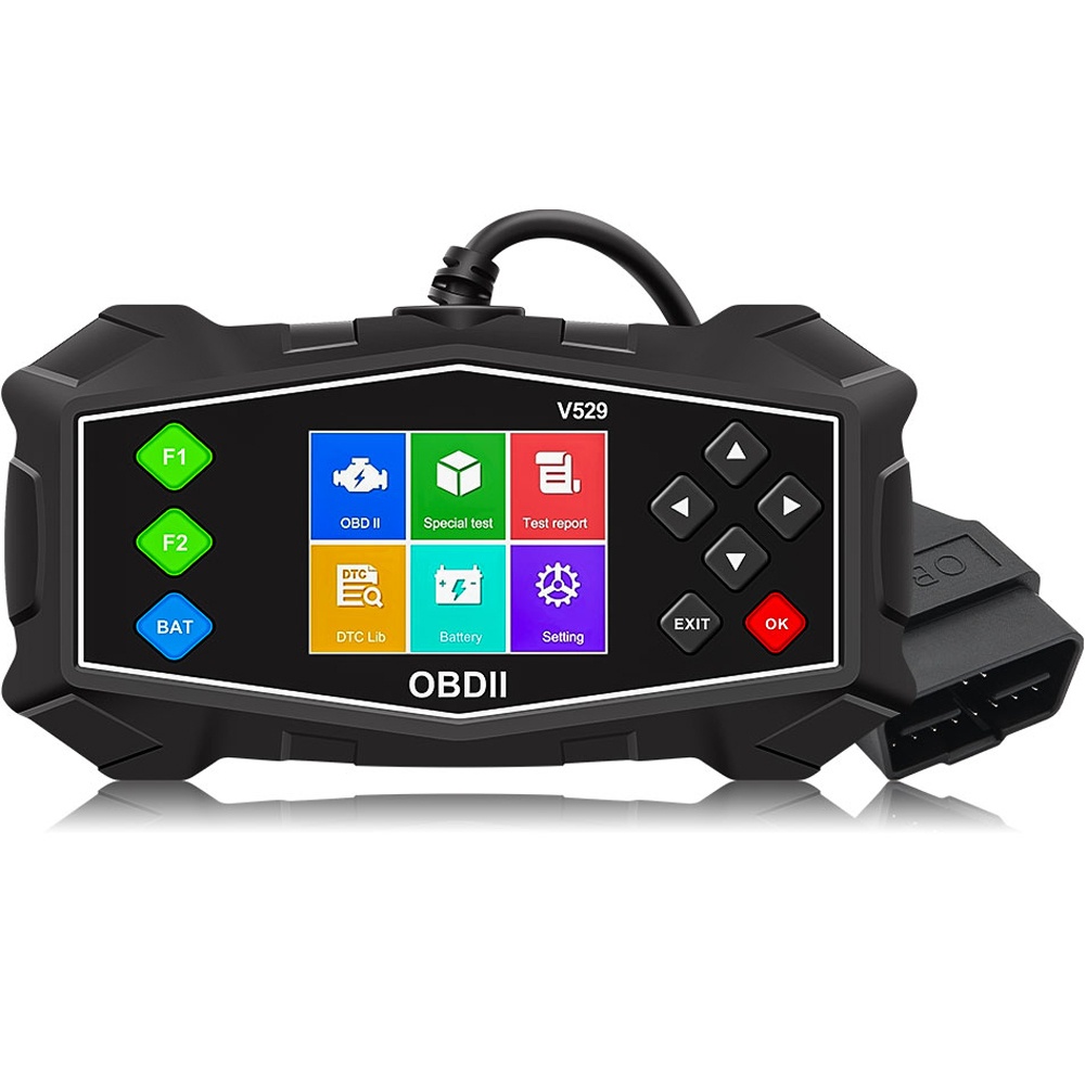 Tester diagnoza auto OBD2 Techstar V529 cu ecran color si test baterie