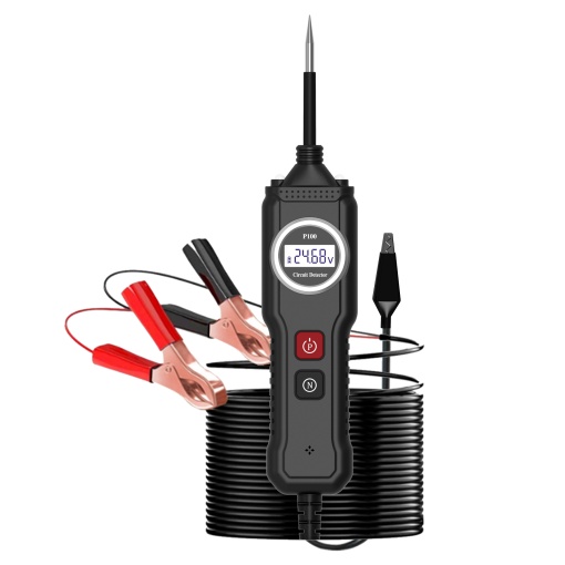 Dispozitiv Profesional Testare Circuite Auto Techstar® YM-P100, Multimetru Inteligent cu Ecran LCD, 107V, Detectie Tensiune si Continuitate