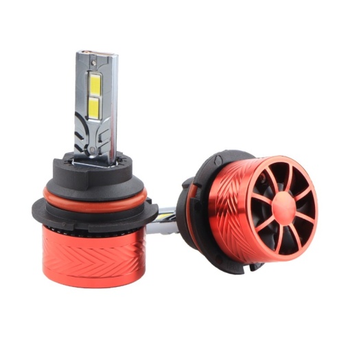 Set 2 LED-Uri Auto Techstar® P14, 9007, 120W, 18000 Lumeni, 6000K, 12-24V, Unghi Fascicul 360°, CSP 3570, Canbus, Radiator Aluminiu, Racire Cooling Tech, Argintiu