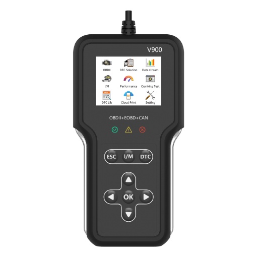 Tester Auto OBD2 Techstar V900 Plus, Diagnoza Motor si Transmisie, peste 600 Coduri Live, Test Baterie si Senzori, Compatibil Multimarca