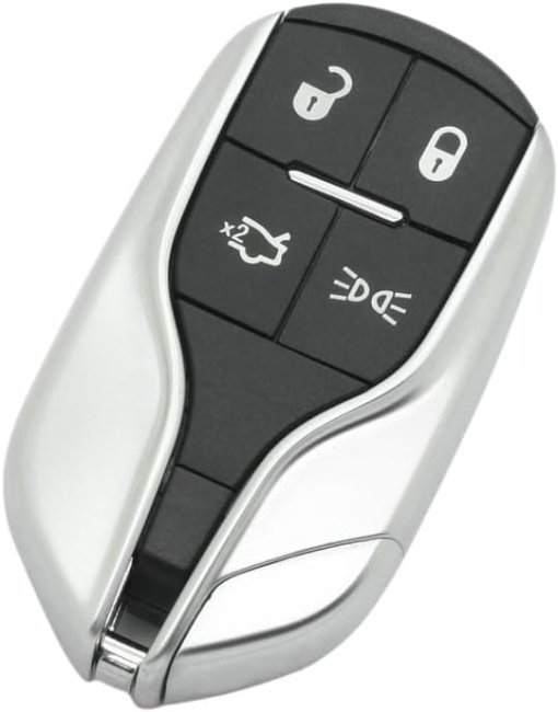 Carcasa Cheie Auto Techstar tip Smart Key, cu 4 butoane, Compatibila Maserati Ghibli, Quattroporte – cu lama