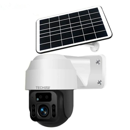Resigilat Camera de Supraveghere PTZ Techstar® LS07, Acumulator 1200mAh, Panou Fotovoltaic cu Incarcare Solara, Control PTZ, Audio Bidirectional, Detectarea Persoane, ONVIF, P2P, Inregistrare in Cloud sau Slot MicroSD, Auto-Tracking, MyCam - Img 1
