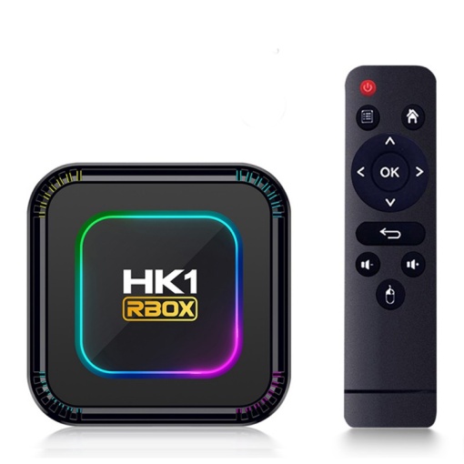 Resigilat TV Box Techstar® HK1 K8 RK3528 Smart Media Player, 8K, RAM 4GB, ROM 64GB, Bluetooth 5.0, Android 13, RK3528 Quad Core ARM Cortex-A53, Culori RGB Programabile, Telecomanda IR, Negru - Img 1