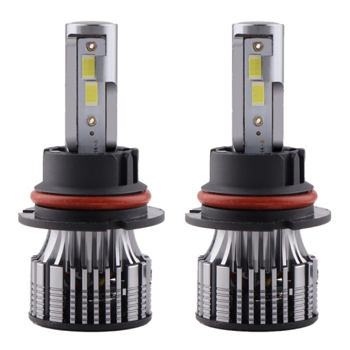 Set 2 LED-Uri Auto Techstar® V8, 9007, 120W, 12-24V, 15000 Lumeni, 6000K, Unghi Fascicul 360°, CSP 3570, Canbus, Radiator Aluminiu, Racire Cooling Tech, Argintiu