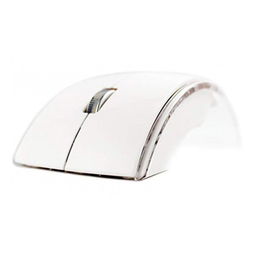 Mouse Wireless Pliabil M2 Alb 2.4G Optic USB Receiver Pentru Laptop PC - Img 1